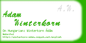 adam winterkorn business card
